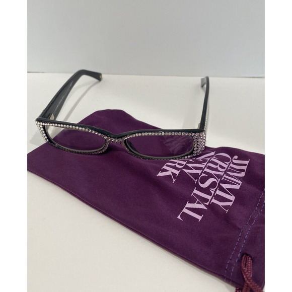 jimmy crystal New York glasses Farm black studded